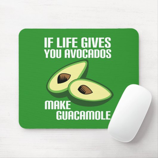 Funny Guacamole Avocado Joke Muismat (Met muis)
