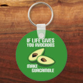 Funny Guacamole Avocado Joke Sleutelhanger (Voorkant)