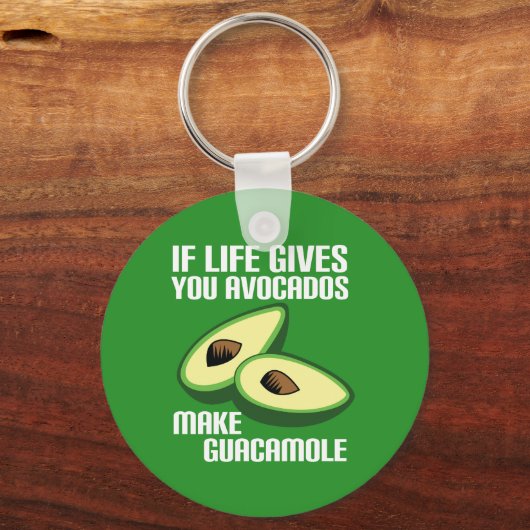 Funny Guacamole Avocado Joke Sleutelhanger (Voorkant)