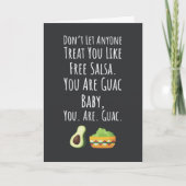 Funny Guacamole Cards Avocado Fruit Humor Kaart (Voorkant)