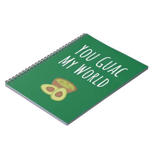 Funny Guacamole Gifts Green Avocado Cute Fruit Pun Notitieboek (Linkerzijde)