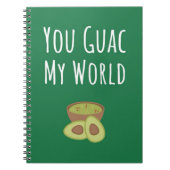 Funny Guacamole Gifts Green Avocado Cute Fruit Pun Notitieboek (Voorkant)