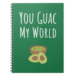 Funny Guacamole Gifts Green Avocado Cute Fruit Pun Notitieboek