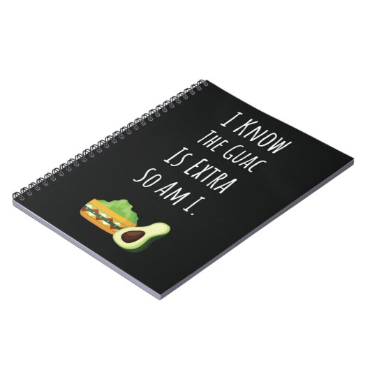 Funny Guacamole Gifts Mexican Food Avocado Lovers  Notitieboek (Linkerzijde)