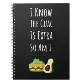 Funny Guacamole Gifts Mexican Food Avocado Lovers  Notitieboek