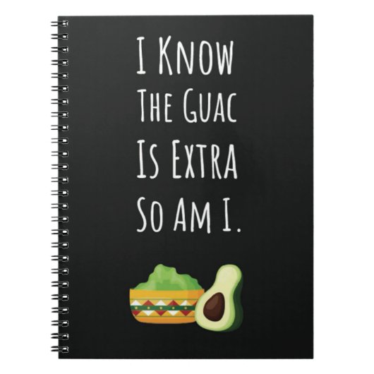 Funny Guacamole Gifts Mexican Food Avocado Lovers  Notitieboek (Voorkant)