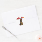 Funny Guard hond is een brandweerman Ronde Sticker (Envelop)