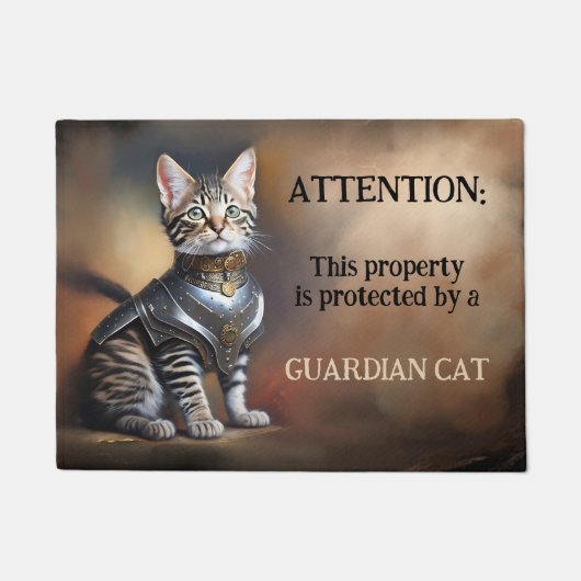 Funny Guardian Cat Deurmat (Voorkant)