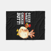Funny Guess What_ Chicken Butt! Graphic Design  Fleece Deken (Voorkant (Horizontaal))