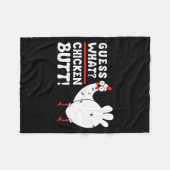 Funny Guess What_ Chicken Butt! Graphic Design Fleece Deken (Voorkant (Horizontaal))