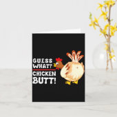 Funny Guess What_ Chicken Butt! Graphic Design  Kaart (Gele Bloem)