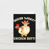 Funny Guess What_ Chicken Butt! Graphic Design  Kaart (Voorkant)