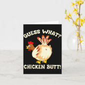 Funny Guess What_ Chicken Butt! Graphic Design  Kaart (Gele Bloem)