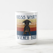Funny Guess What Wiener Butt Gift Dachshund Love Magische Mok (Midden)