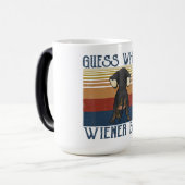 Funny Guess What Wiener Butt Gift Dachshund Love Magische Mok (Voorkant links)
