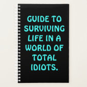 Funny "GUIDE TO SURVIVIVIVING LIFE" Planner (Voorkant)