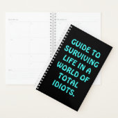 Funny "GUIDE TO SURVIVIVIVING LIFE" Planner (Display)