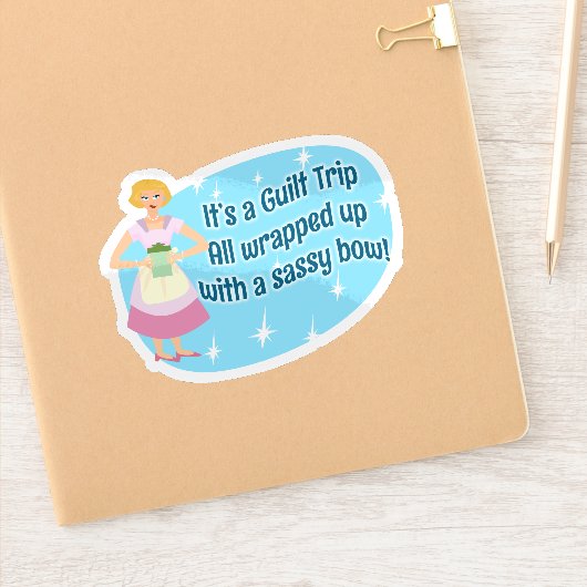 Funny Guilt Trip Wrapped Up Snarky Saying Sticker (Notitieboek)
