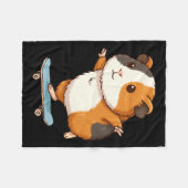 Funny Guinea G Skater Skateboard Ballerina Zoo Boy Fleece Deken (Voorkant (Horizontaal))