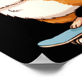 Funny Guinea G Skater Skateboard Ballerina Zoo Boy Poster (Hoek)