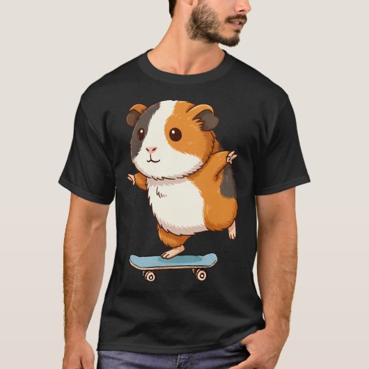 Funny Guinea G Skater Skateboard Ballerina Zoo Boy T-shirt (Voorkant)