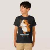 Funny Guinea G Skater Skateboard Ballerina Zoo Boy T-shirt (Voorkant volledig)