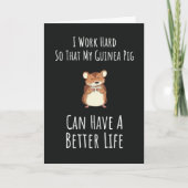Funny Guinea Pig Cards Pet Owner Lover Humor Kaart (Voorkant)