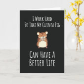 Funny Guinea Pig Cards Pet Owner Lover Humor Kaart (Gele Bloem)
