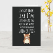 Funny Guinea Pig Cards Pets Lover Animal Humor Kaart (Gele Bloem)