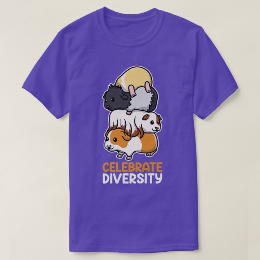 Funny Guinea Pig Celebrate Diversity Kinder Mannen T-shirt (Design voorkant)