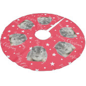 Funny Guinea Pig Foto Rood Kerstfeest Kerstboom Rok (Gekanteld)