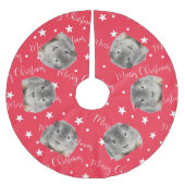 Funny Guinea Pig Foto Rood Kerstfeest Kerstboom Rok (Voorkant)