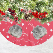 Funny Guinea Pig Foto Rood Kerstfeest Kerstboom Rok