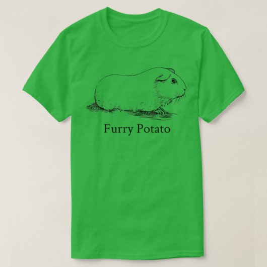 Funny Guinea Pig Furry Potato Wrongs Animals Name T-shirt (Design voorkant)