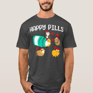 Funny guinea pig Happy Pills pet gift T-shirt