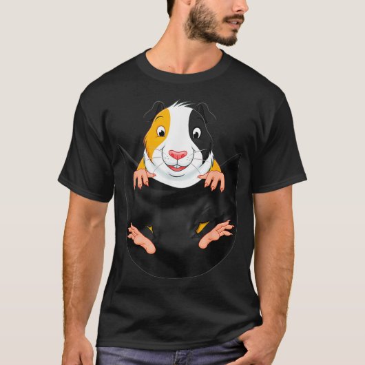 Funny Guinea Pig in Your Pocket _3 T-shirt (Voorkant)
