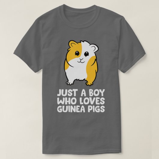 Funny Guinea Pig is gewoon een jongen die van Guin T-shirt (Design voorkant)
