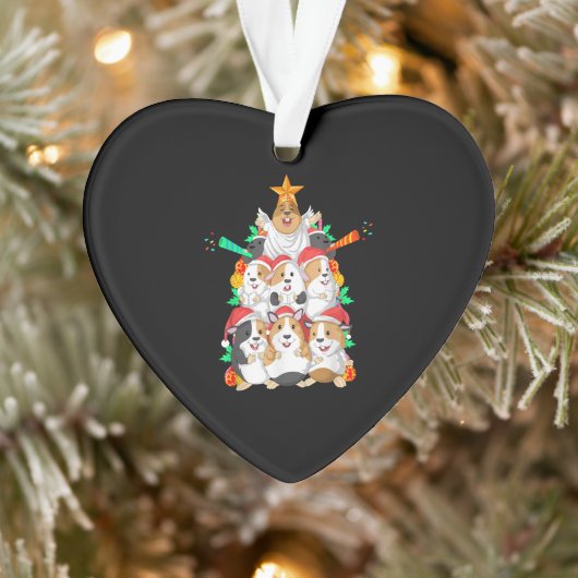 Funny Guinea Pig Kerstmis Ornament (Boom)