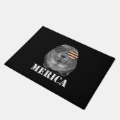 Funny Guinea Pig Merica Patriotic Usa Vlaggenbril Deurmat (Schuin)