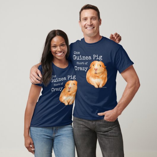 Funny Guinea Pig One Guinee Varkens Kort van Crazy T-shirt (Unisex)