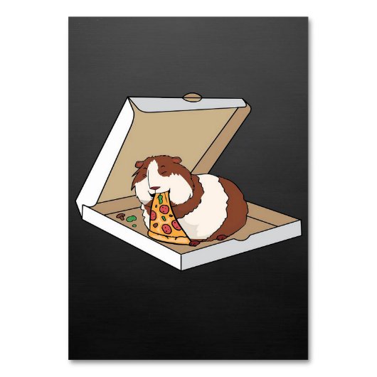 Funny Guinea Pig Pizza Cartoon Funny Pet Gift Idea Kaart (Voorkant)