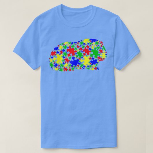 Funny Guinea Pig Puzzle Animals Lover Autism Aware T-shirt (Design voorkant)