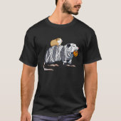 Funny Guinea Pig Riding Mummy Opossum Halloween T-shirt (Voorkant)
