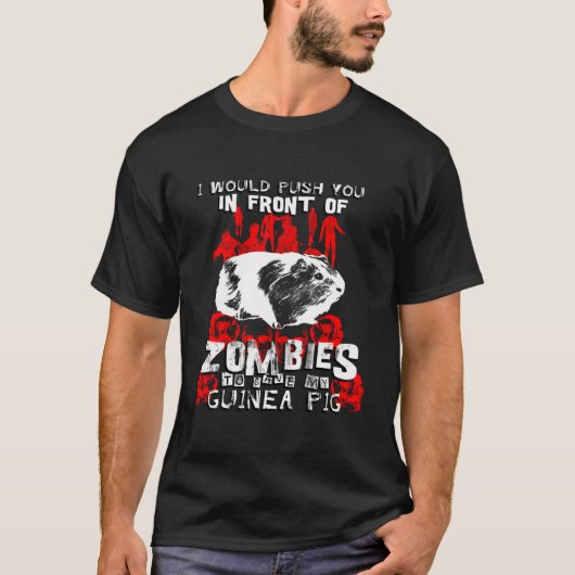 Funny Guinea Pig T - shirts - duw je voor Zombi (Voorkant)