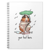 Funny Guinea Pig Voeg Jouw tekst Paraplu Cartoon Notitieboek (Voorkant)