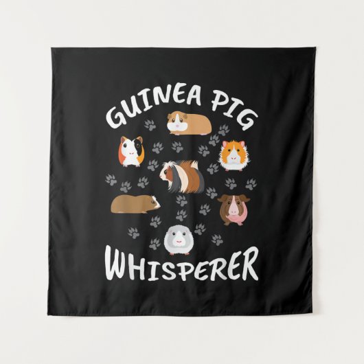 Funny Guinea Pig Whisperer Lovers Wandkleed (Voorkant)