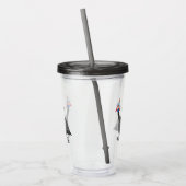 Funny Guineafowl cartoon Acryl Drinkbeker (Links)