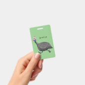 Funny Guineafowl cartoon Badge (Handheld)
