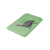 Funny Guineafowl cartoon Badmat (Gekanteld)