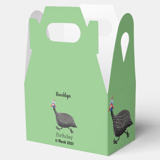 Funny Guineafowl cartoon Bedankdoosjes (Geopend)